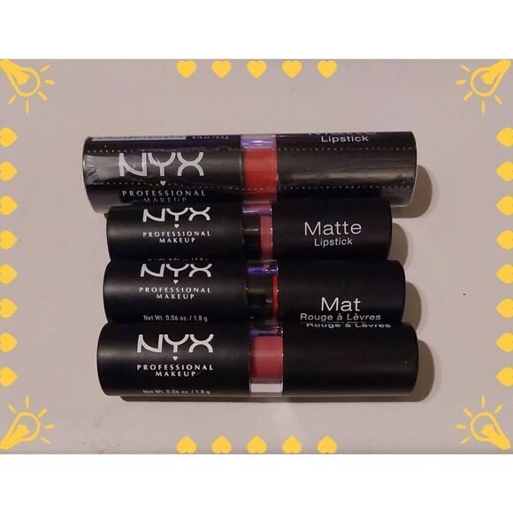 New~Lot of (4) NYX Matte Cream Lipsticks - Picture 1 of 1